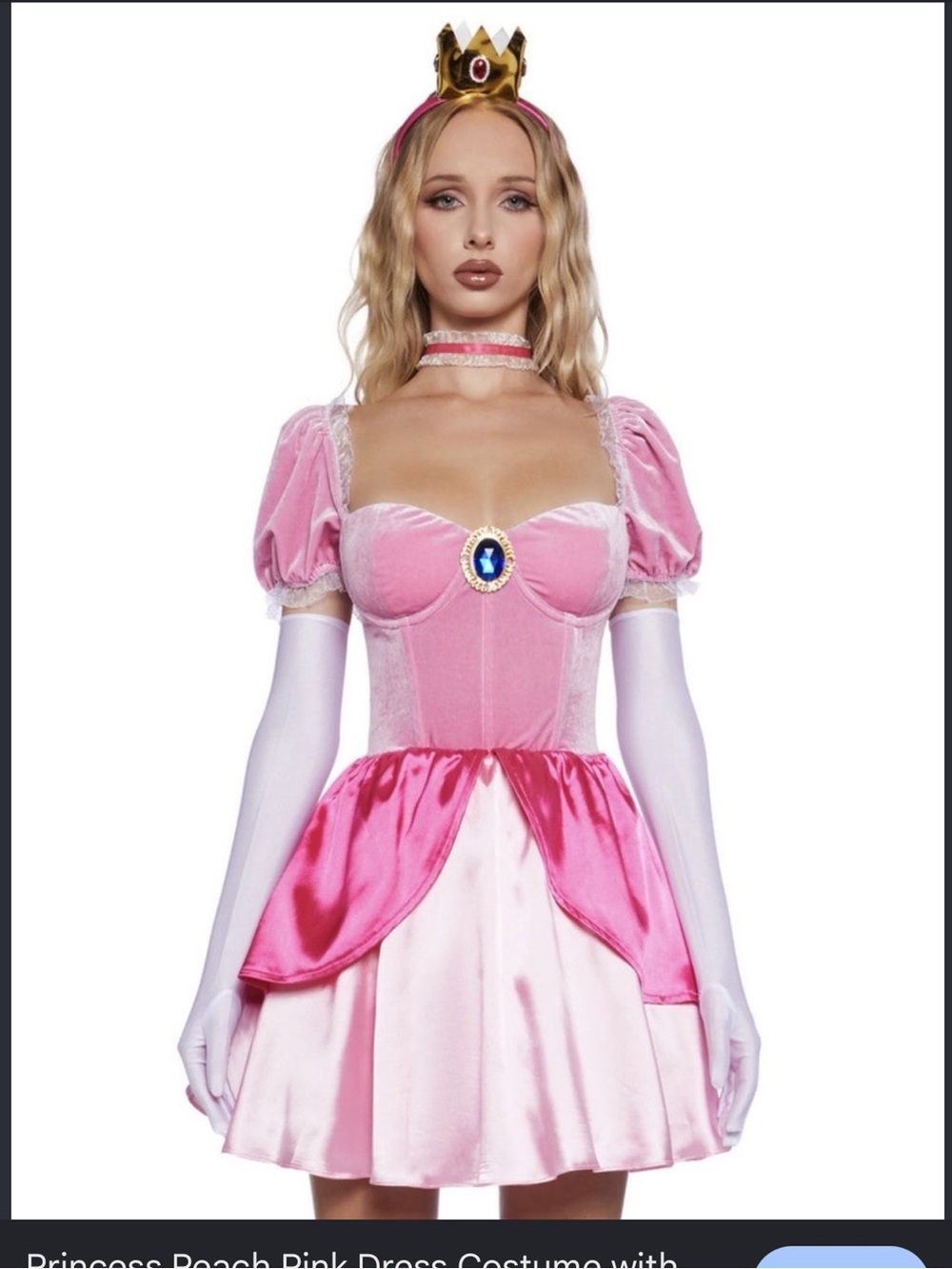Dolls Kill Trickz N Treatz Level Up Princess Peach Halloween Costume NWT XL